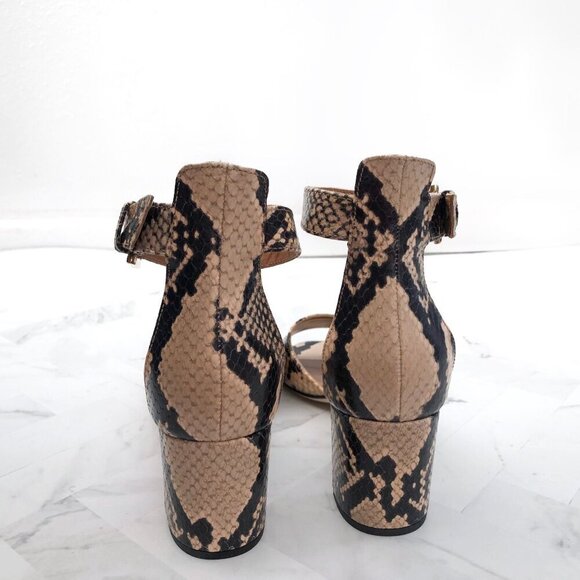 NWT PARIS TEXAS Embossed Snake Print Heeled Sandal Size EU=37.5/ US= 7.5 - Picture 4 of 11
